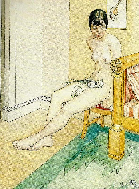 Carl Larsson japansk nakenmodell oil painting image